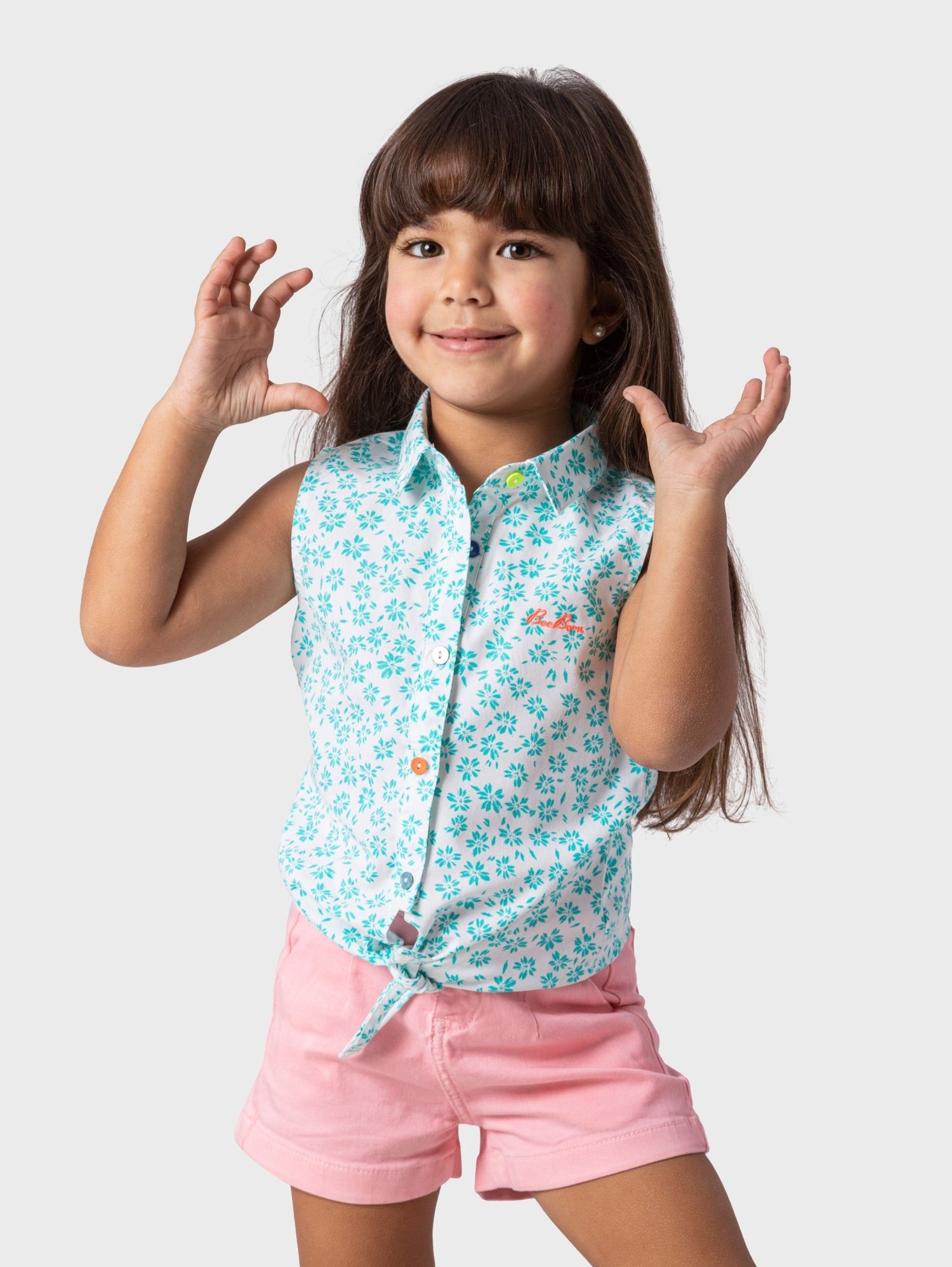 Ninos Kids storeFloral Blouse With TieGirl blouseBee Born
